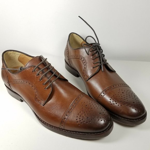 Johnston & Murphy Mens shoes oxfords Halford brown leather  display picture 1